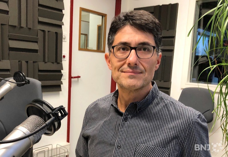 Gaetano Mileti dans les studios RTN.