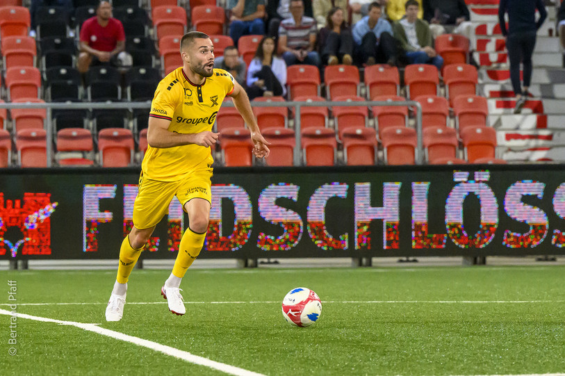 Yoan Epitaux et ses coéquipiers de Neuchâtel Xamax ont cru tenir le match nul vendredi à Vaduz. (photo d'archives : Bertrand Pfaff)