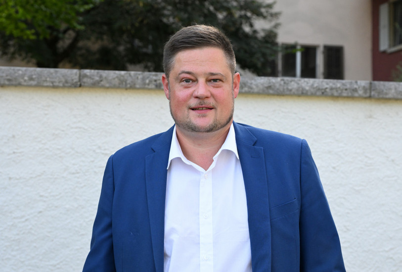   Le candidat au Gouvernement Martin Braichet (Parti libéral-radical) s'est présenté ce lundi dans « La Matinale ». (Photo : Georges Henz.)