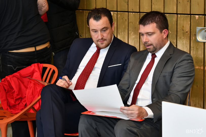Le BC Boncourt de Romain Gaspoz (à gauche) et Nicolas Pérot s'est qualifié dans un fauteuil pour les 8es de finale (photo : archives).