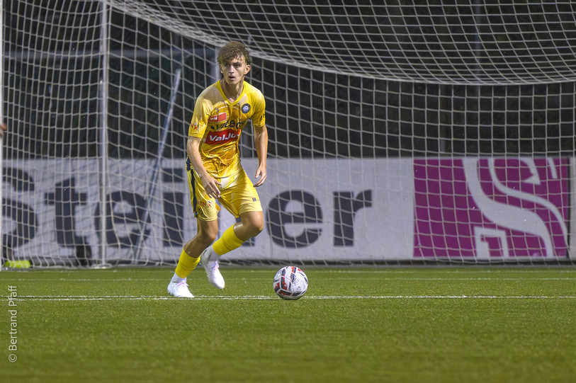 Le défenseur du FC La Chaux-de-Fonds Maxime Meigniez (photo : archives, Bertrand Pfaff).