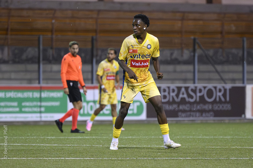 L'attaquant du FCC, Jeffrey Kabuya, n'a pas trouvé le chemin des filets à Genève (photo : archives, Bertrand Pfaff).