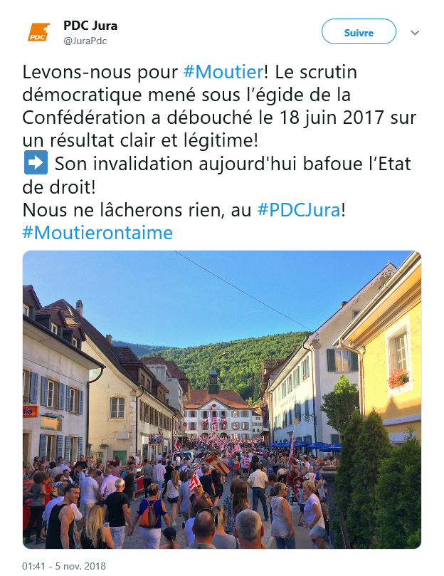 Réaction du PDC Jura