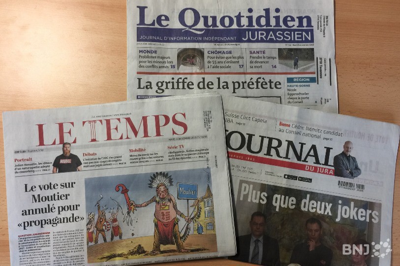 La presse revient mardi matin sur la décision de la préfète du Jura bernois concernant le vote communaliste de Moutier.