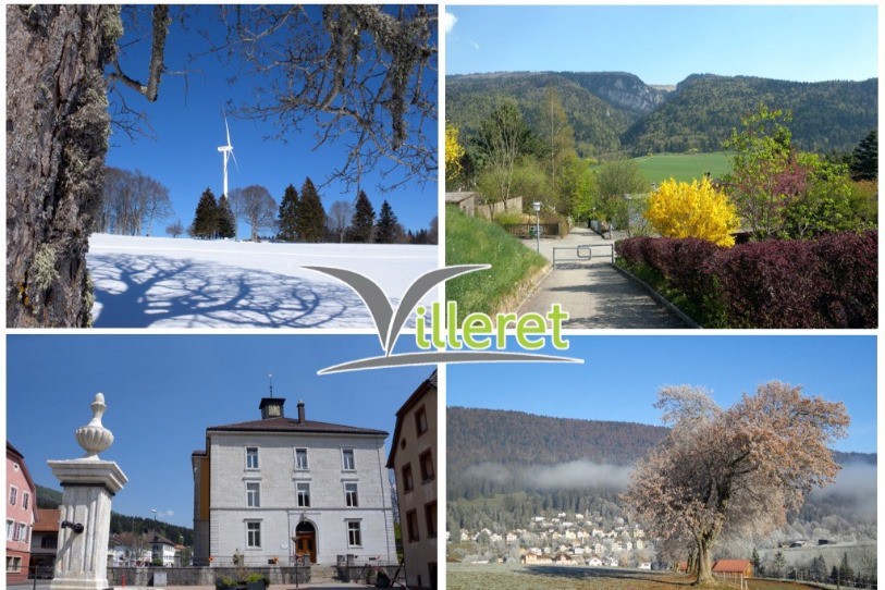 Richard Habegger a choisi de montrer le village de Villeret au fil des saisons. (photo: Richard Habegger)