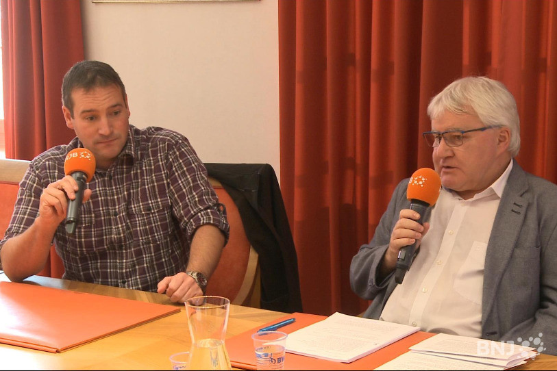 L'UDC Patrick Tobler et le PDC Marcel Winistoerfer ont répondu mercredi à l'invitation conjointe de RFJ et RJB pour débattre en vue de l'élection à la mairie de Moutier.