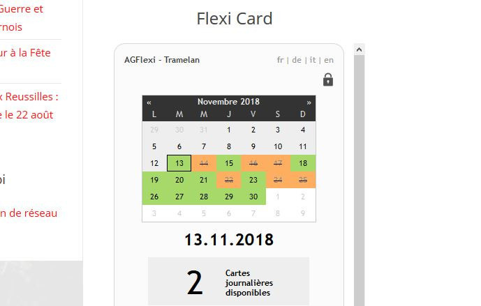 Tramelan cesse la vente de Flexi Cards. (photo: tramelan.ch)
