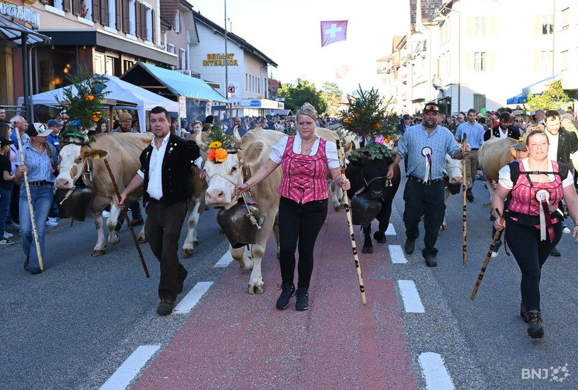 Ce qui caractérise la Foire de Chaindon, c'est notamment son traditionnel cortège folklorique. (Photo : Georges Henz)