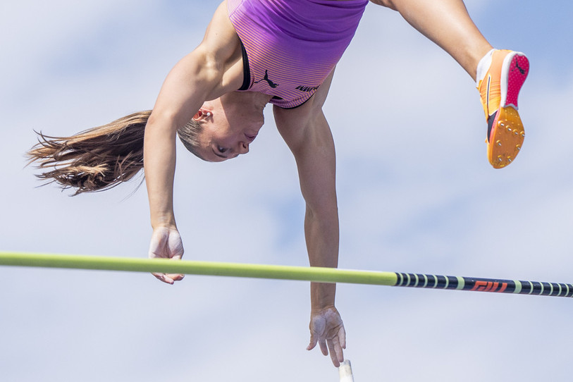 L'athlète de Courrendlin Angelica Moser se battra pour les médailles aux Championnats du monde de Tokyo. (Photo : Keystone/Til Buergy)