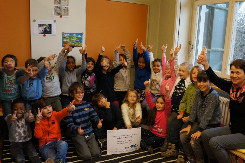 Les enfants semblent ravis d'avoir pris part à ces actions de sensibilisation. (Source : Ville de Bienne / Stadt Biel)