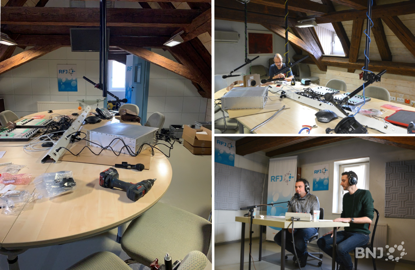démontage et installation d'un studio temporaire