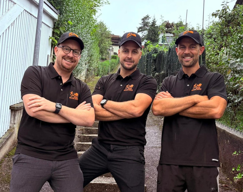 Clovis Stebler, Bastien Stebler et Robin Dolce (de gauche à droite) ont remis sur pied une course qui avait existé il y a plus de 20 ans.