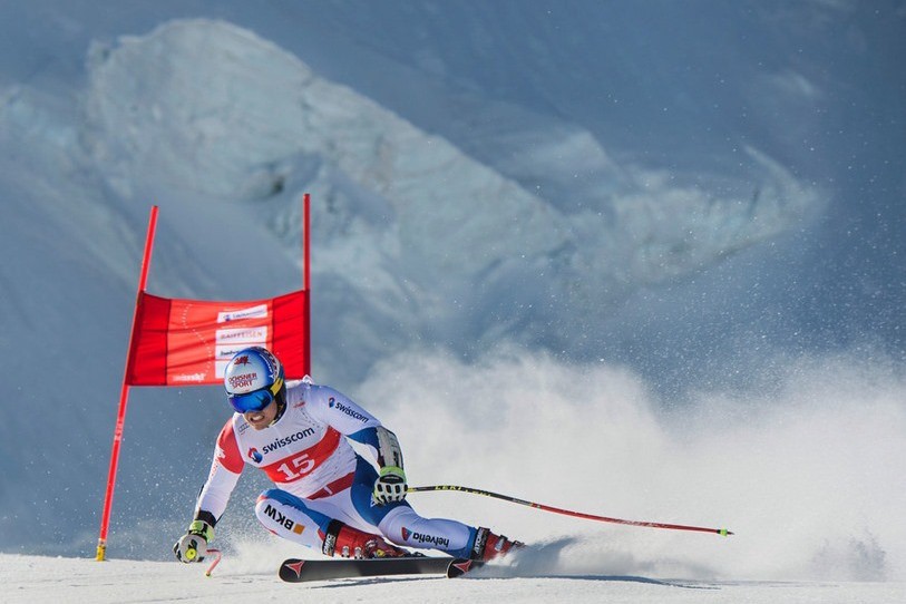 Mauro Caviezel à l'attaque (photo : archives Swiss-Ski).