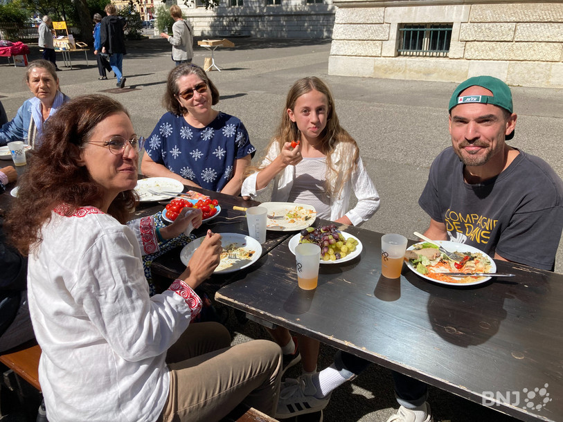 Clémence (au premier plan), Sylvia, Amelle et Anthony ont été séduits par cette démarche.