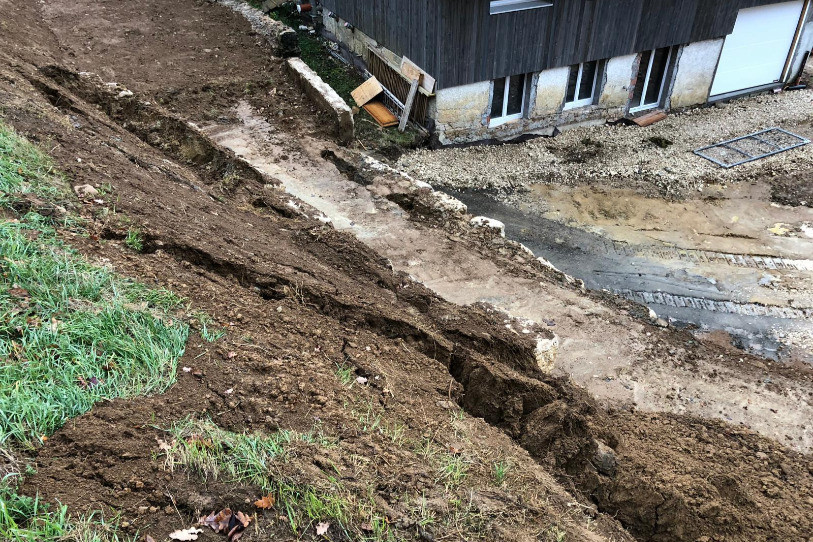 Des travaux ont été entrepris à La Malcôte après un glissement de terrain.