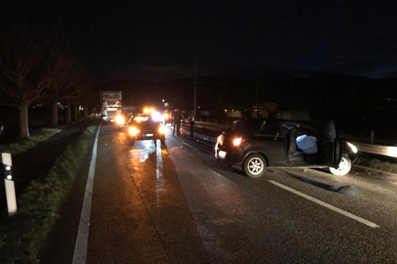 L'automobiliste ne s'est pas arrêté à temps pour une raison encore inconnue (photo : police cantonale jurassienne).