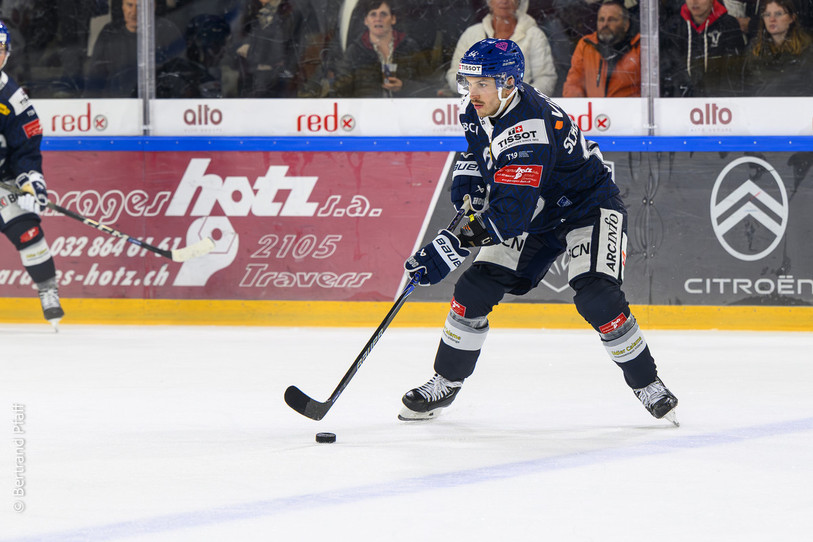 Joel Scheidegger a redonné de l'espoir au HCC en inscrivant le 3-1. (Photo : archives Bertrand Pfaff)