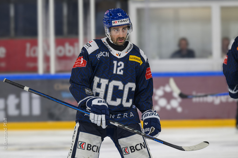 Thibault Frossard a inscrit le troisième but chaux-de-fonnier. (Photo : archives Bertrand Pfaff)