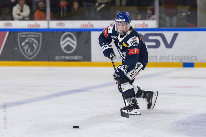 Damian Gehringer a (enfin) marqué avec le HCC. (Photo : Bertrand Pfaff)