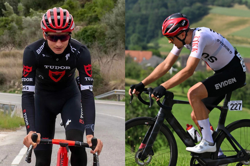 Robin Donzé (à gauche) et Arnaud Tendon porteront prochainement le maillot de l'équipe de Suisse de cyclisme sur route. (Photo : archives Tudor Pro Cycling/Georges Henz)