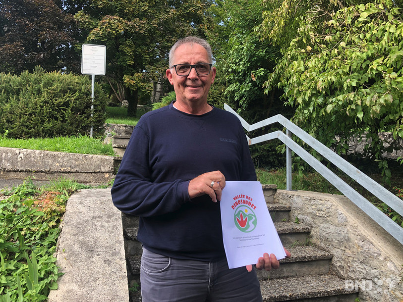 Jean-Noël Maillard, président de l'association « Vallée des dinosaures » se réjouit de la contribution de la Loterie Romande.