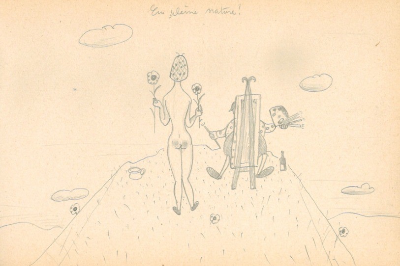 Certaines caricatures sont quelque peu grivoises. 