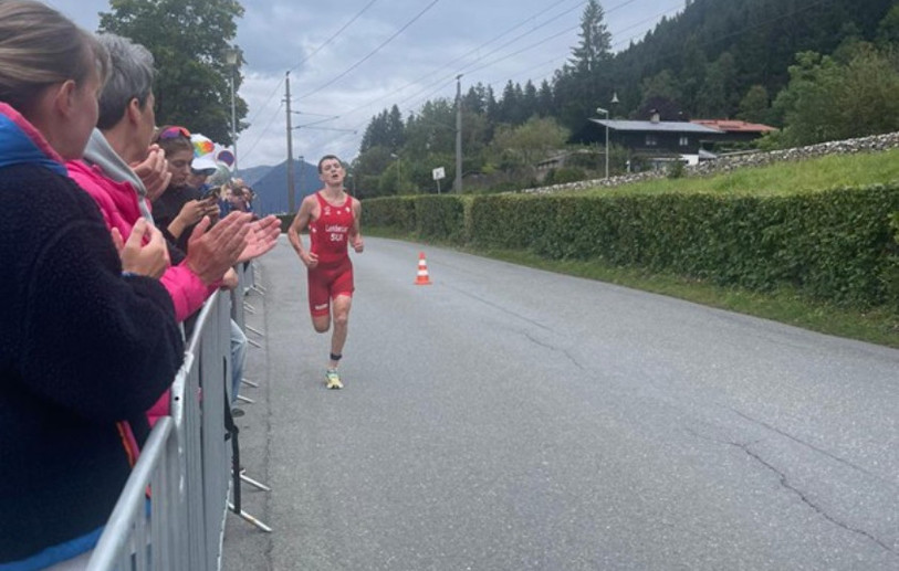 Bastien Lambercier a tout donné lors de ces championnats d'Europe en Autriche. (Photo : Tri4Fun)