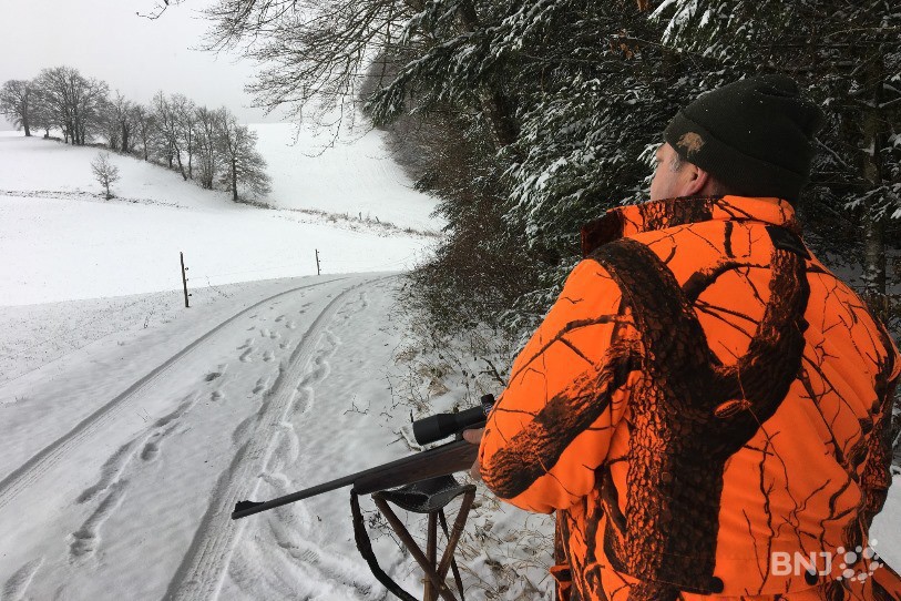 Rémy Stadelmann était posté en lisière de forêt jeudi après-midi.
