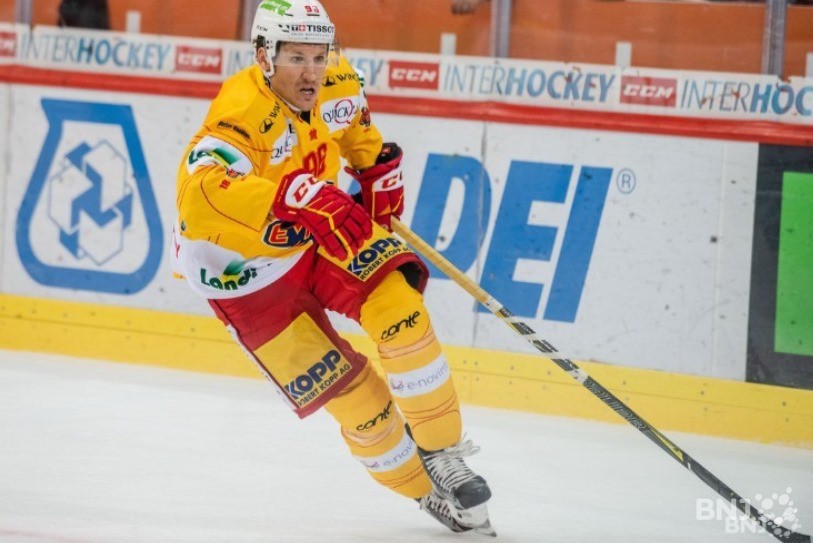 Damien Brunner et le HC Bienne ne sont pas dans leur assiette (archive).