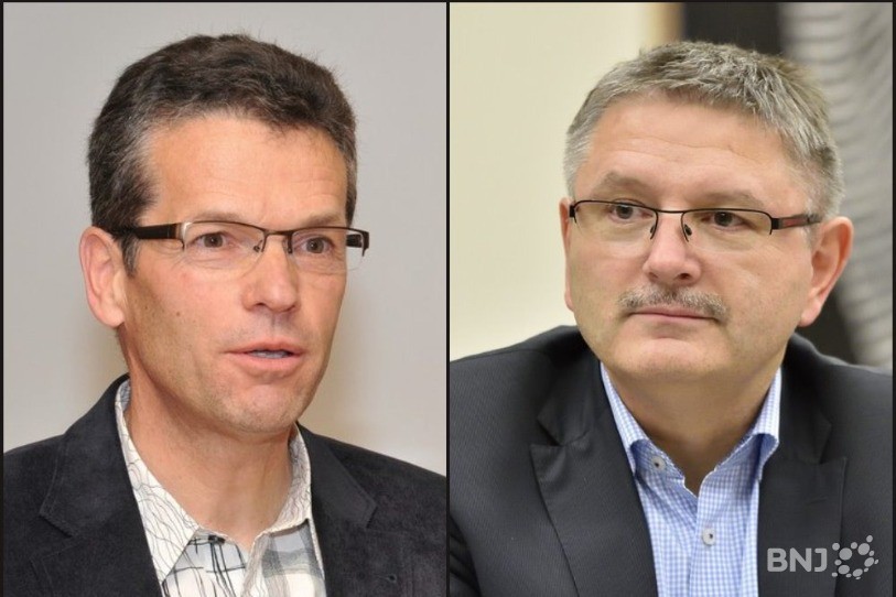 Le président de l’AJC Michel Brahier (à gauche) et le ministre Charles Juillard vont échanger mercredi sur les relations entre les communes et l’Etat jurassien.