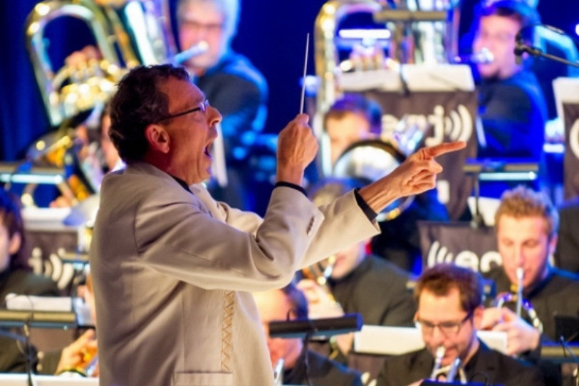Blaise Héritier ici avec l'Ensemble de Cuivres Jurassien. (Photo : archives)