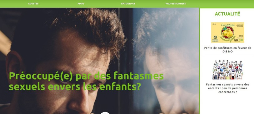 Page d'accueil site Association DisNo