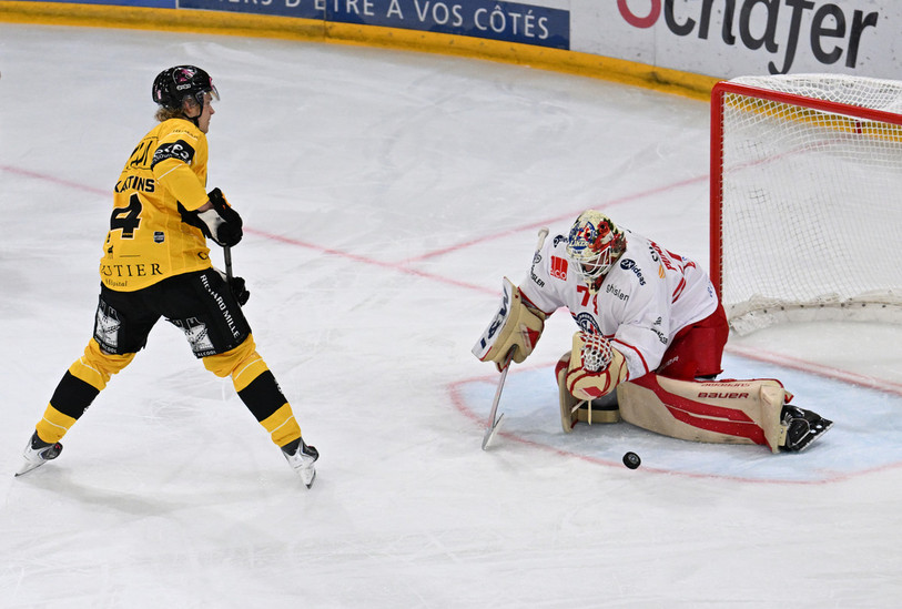 L'Ajoulot Emils Veckaktins patinera dès à présent en Swiss League avec Sierre. (Photo : archives Georges Henz)