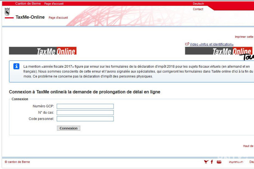 Le site de l'Intendance des impôts du canton de Berne. Photo : archives
