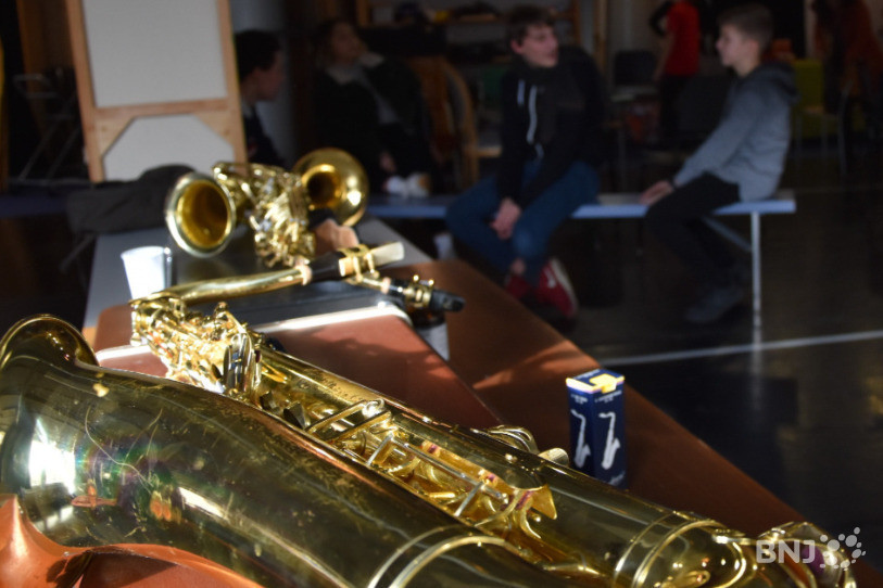 Les instruments à vent sont les plus représentés au sein de la MJB car à la base la formation était une fanfare.