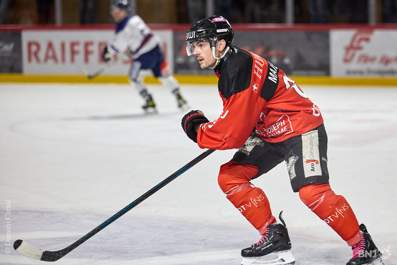 Tanguy Maillard a parachevé le succès taignon en inscrivant le 4e but du HCFM. (Photo archives : Damien Carnal).