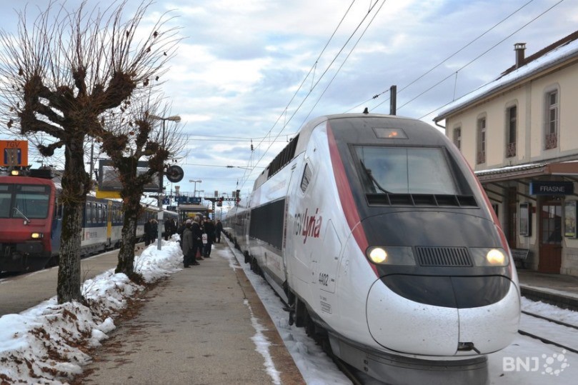 Il ne devrait y avoir plus que trois TGV par jour en gare de Frasne dès décembre 2019.