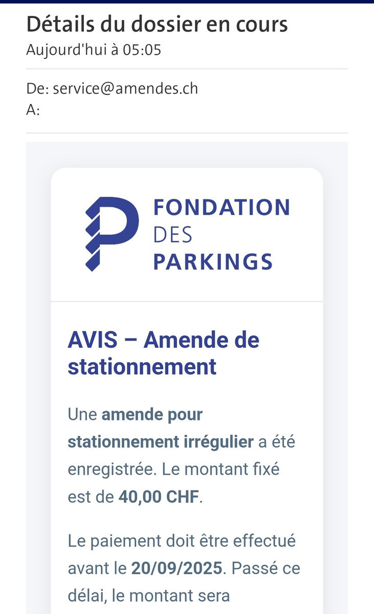 Exemple de courriel frauduleux reçu par certains citoyens. (Photo : Police cantonale jurassienne)