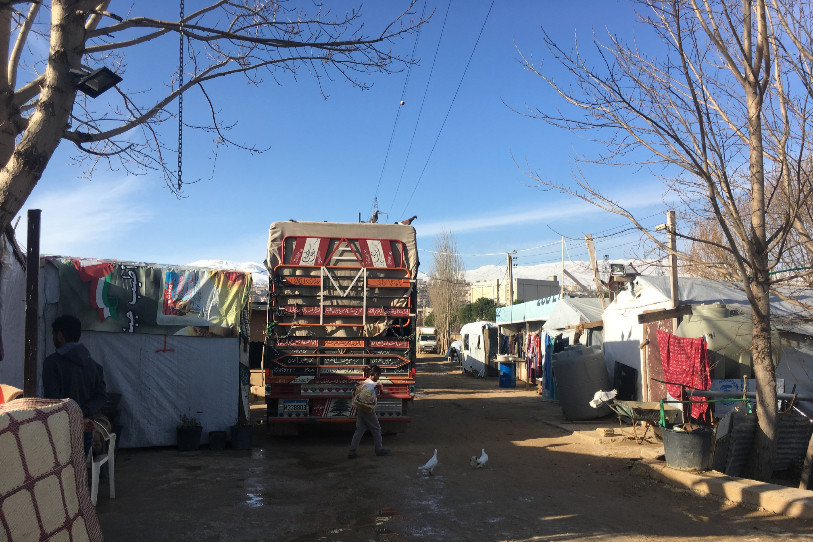 Le camp 004 dans la vallée de la Bekaa au Liban. (Photo : Jérôme Favre)