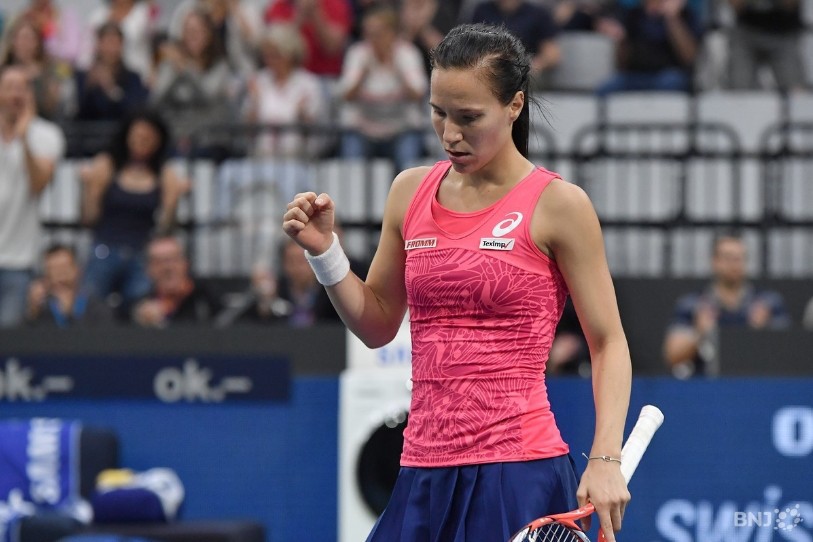 Viktorija Golubic a permis à la Suisse de passer en tête après la journée de samedi à Bienne (Photo: archives)