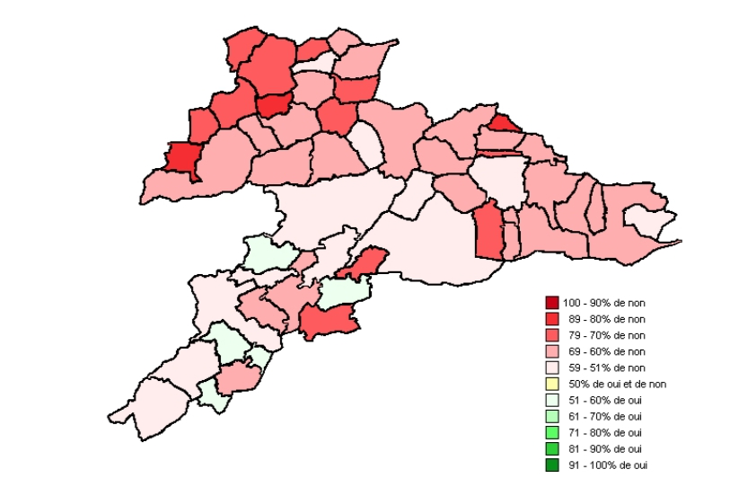 La carte des résultats (graphique : jura.ch)