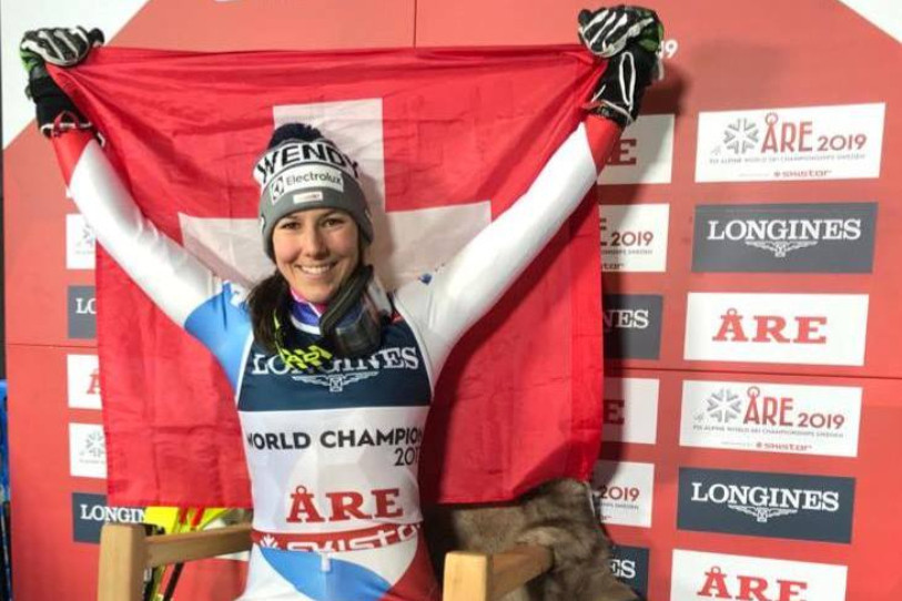 Tout comme Ramon Zenhäusern, Wendy Holdener a été magistrale dans cette épreuve par équipe (photo : Facebook Swiss Alpine Ski Team)