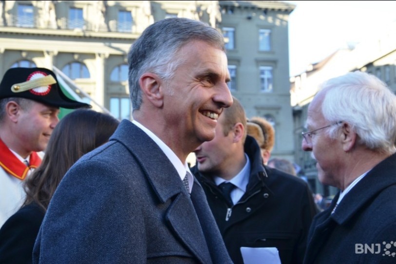 Didier Burkhalter, lors de son élection à la présidence de la Confédération. (Image d'archives).