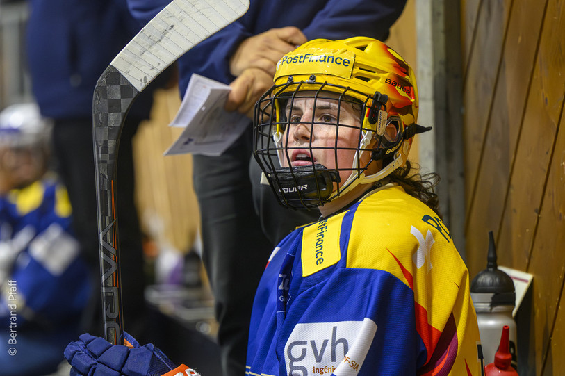 Tatum White a marqué un des buts de la NHA jeudi. (Photo : Bertrand Pfaff).