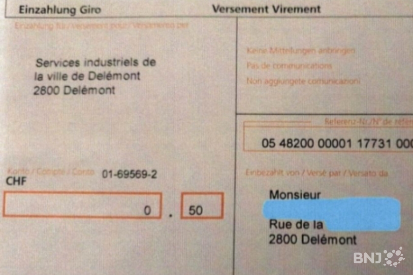 La facture sur laquelle s'appuie Rémy Meury dans sa question écrite.
