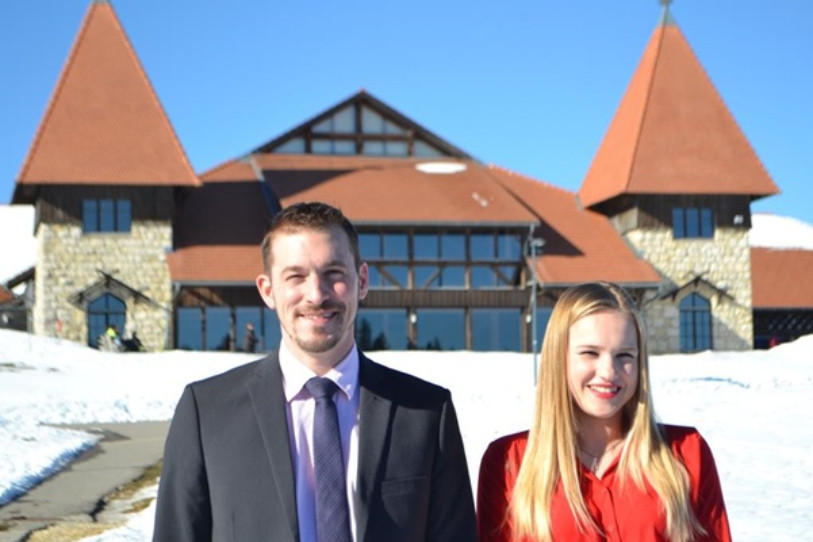 Thierry Froidevaux et Emilie Jobin sont candidats aux élections fédérales. (Photo : UDC-FM)