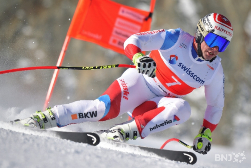 Beat Feuz signe un 6e podium en 7 descentes cet hiver. (Photo: archives)