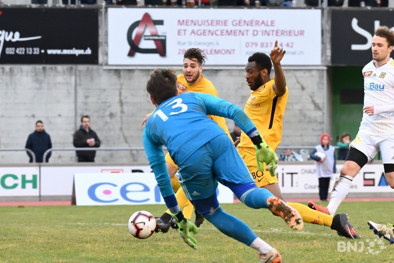 Mohamed Camara a trompé trois fois la vigilance du gardien visiteur samedi (photo : Georges Henz).