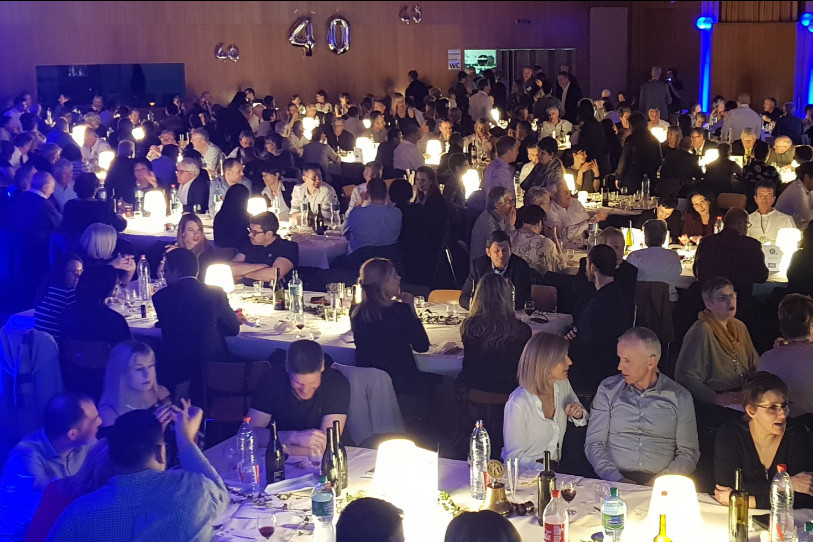 Près de 300 personnes ont célébré les 40 ans du Kiwani Club Jura à Alle samedi.
