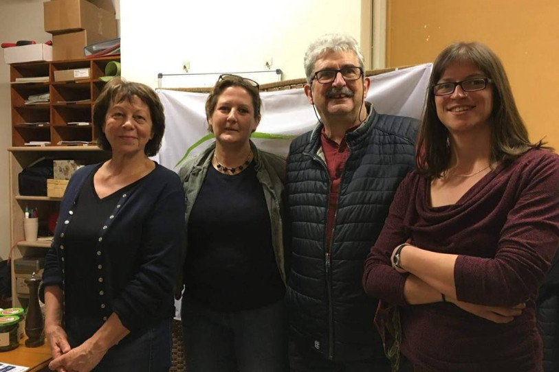 Les Verts jurassiens (ici leurs quatre candidats aux dernières élections fédérales) pourraient viser le siège vacant au Gouvernement jurassien (photo : archives)